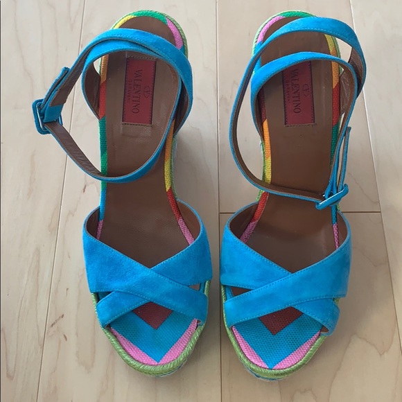 Valentino Rainbow Wedges - Picture 4 of 11